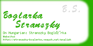 boglarka stranszky business card